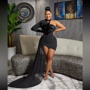 Beautiful feather dress